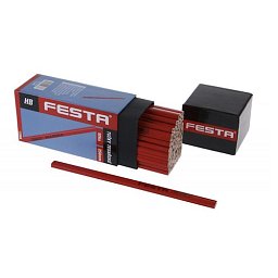 Obrázek pro produkt Tužka tesařská HB, červený lak, 250 mm, v krabičce, FESTA