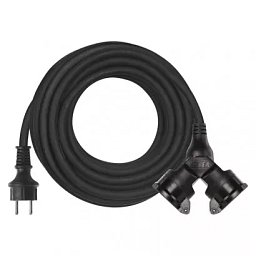 Obrázek pro produkt Prodlužovací kabel gumový, dvě zásuvky – 3× 1,5mm2 